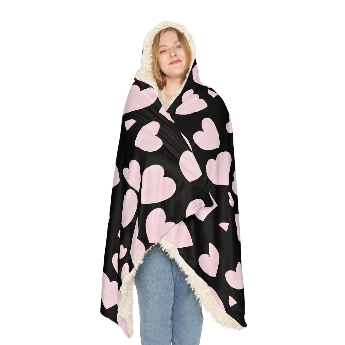 Pink Hearts Snuggle Blanket