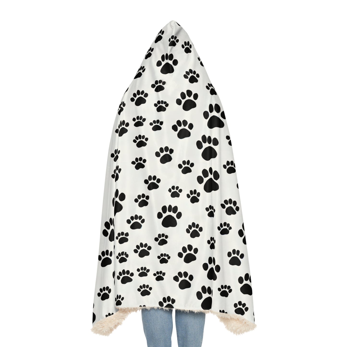 Paw Print Hooded Snuggle Blanket