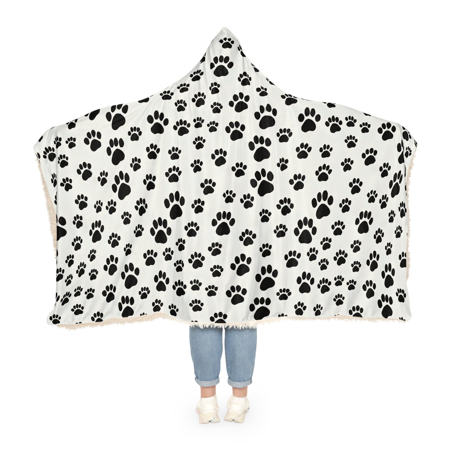 Paw Print Hooded Snuggle Blanket