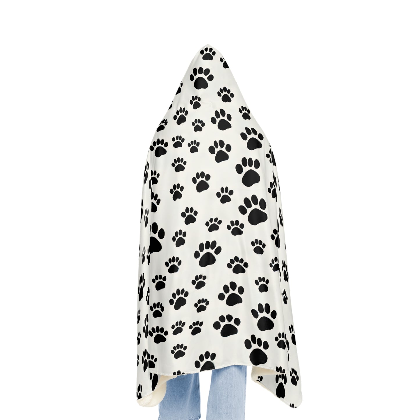 Paw Print Hooded Snuggle Blanket