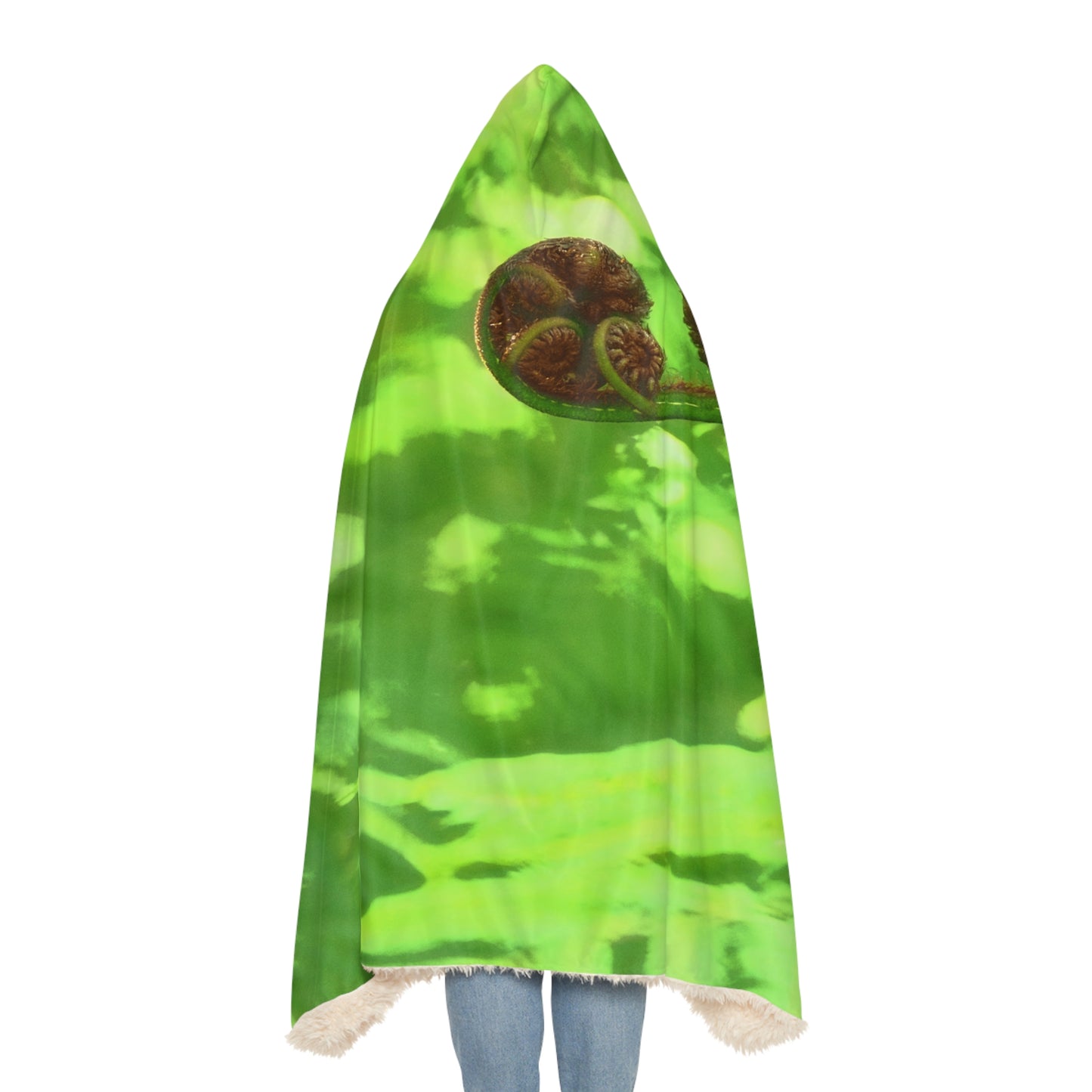 Koru / Fern Frond Hooded Snuggle Blanket