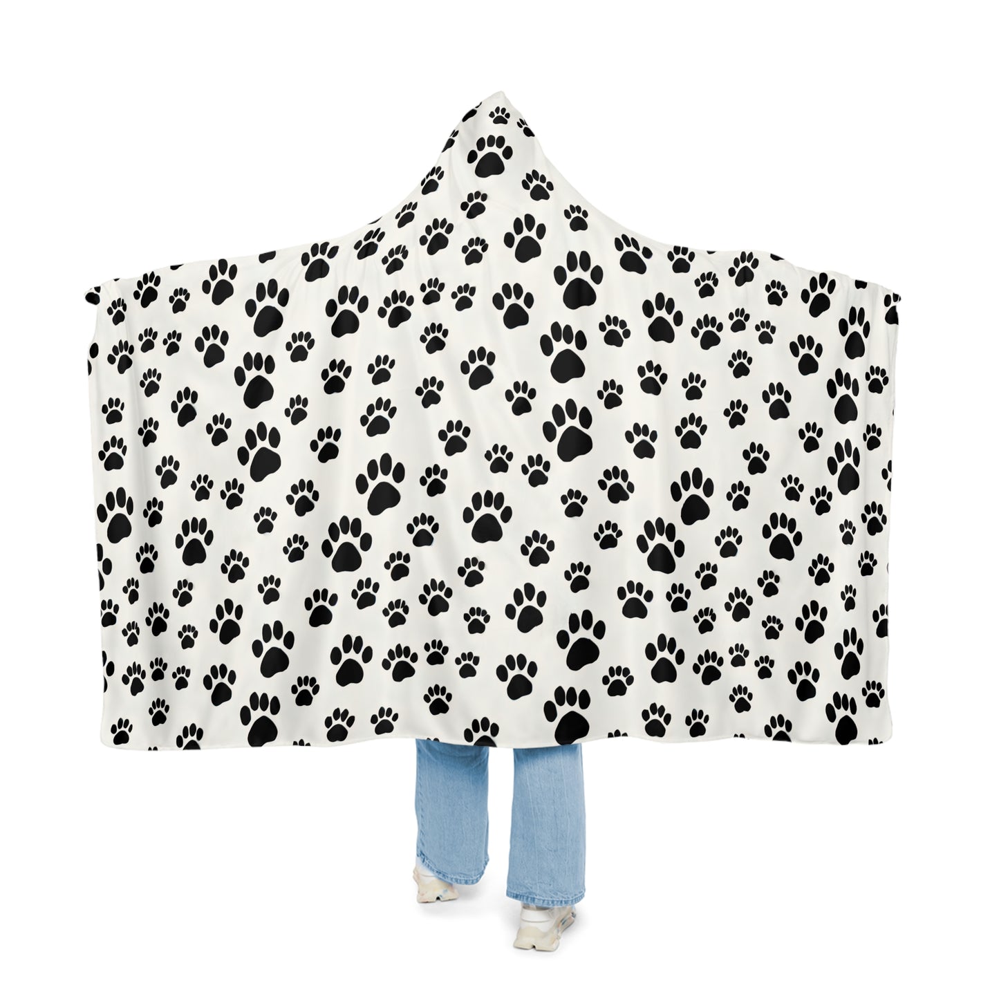 Paw Print Hooded Snuggle Blanket