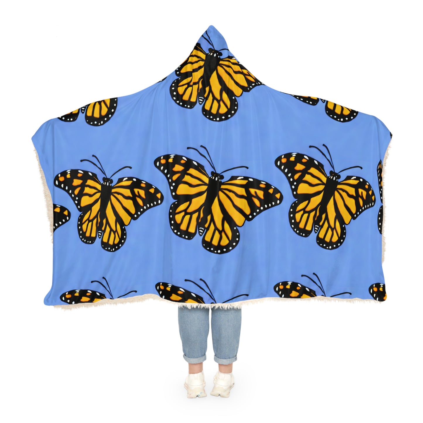 Monarch Butterfly Hooded Snuggle Blanket