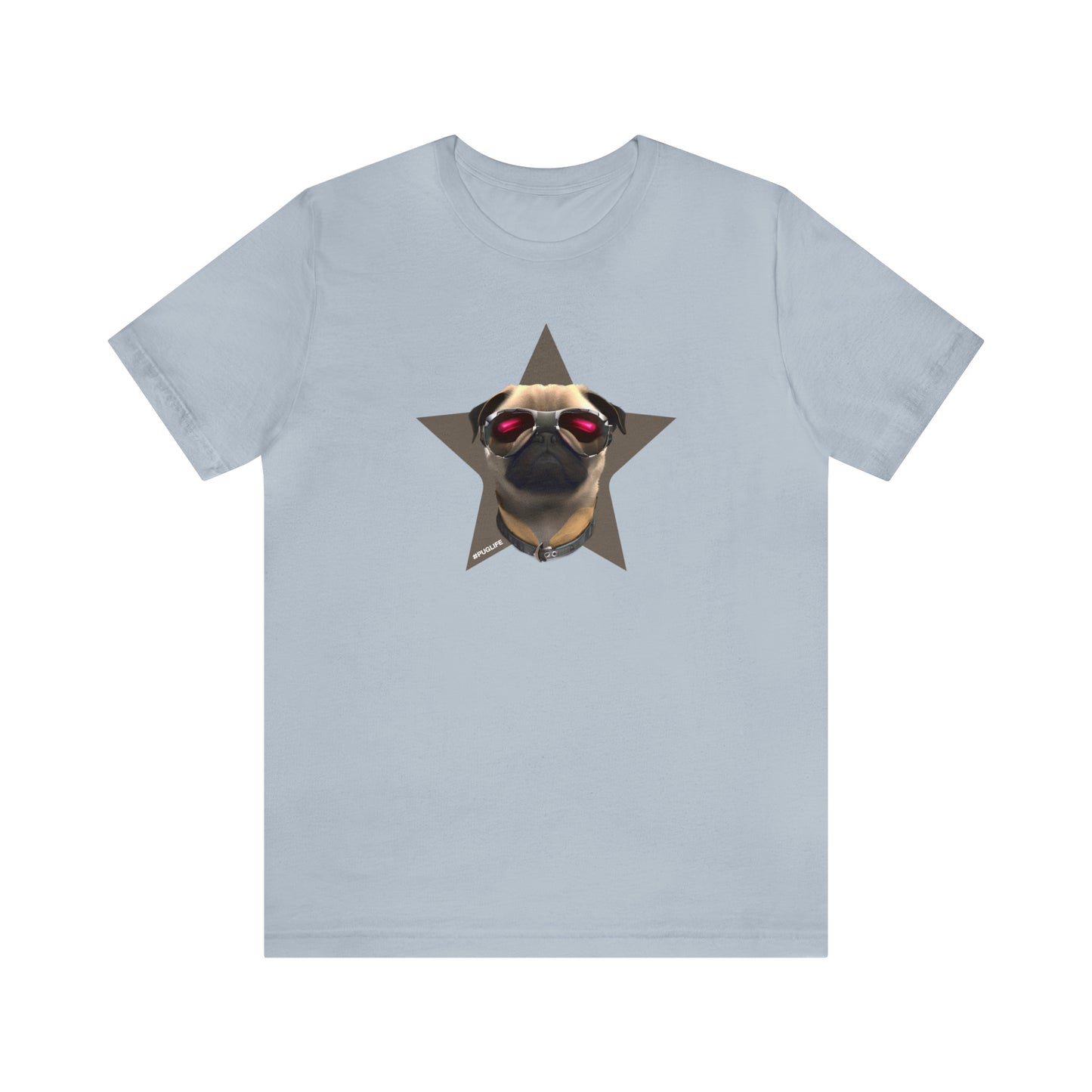 Pug Life T-Shirt in Light Blue