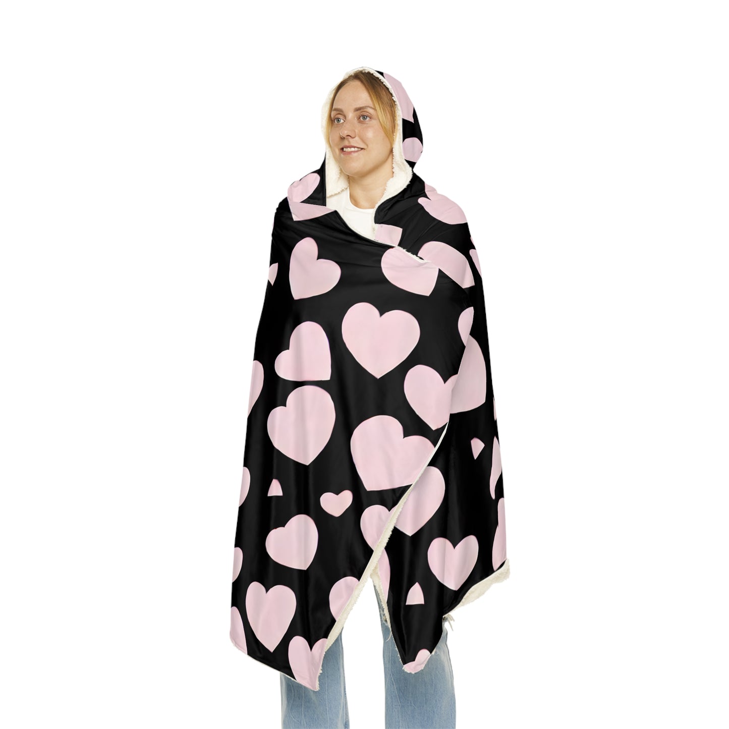 Pink Hearts Snuggle Blanket