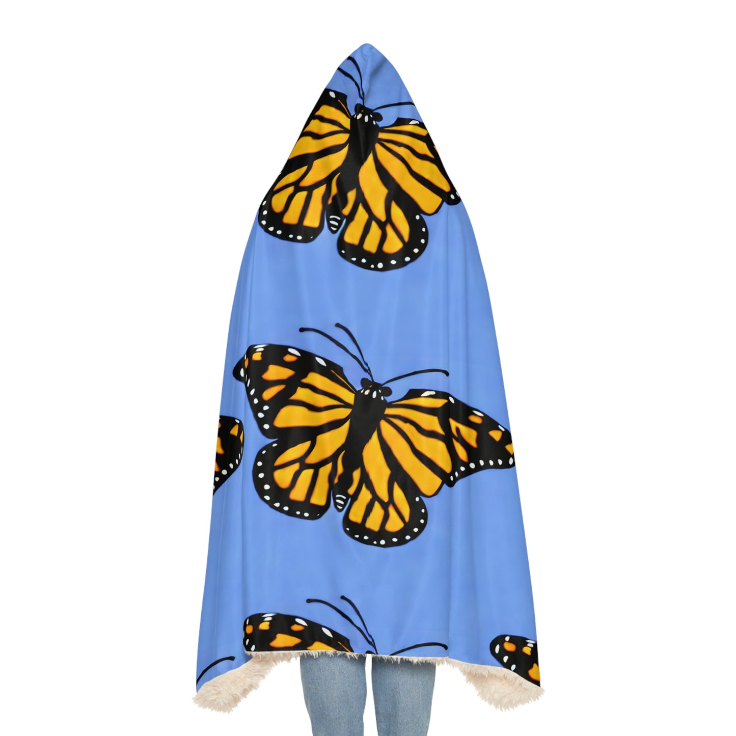 Monarch Butterfly Hooded Snuggle Blanket