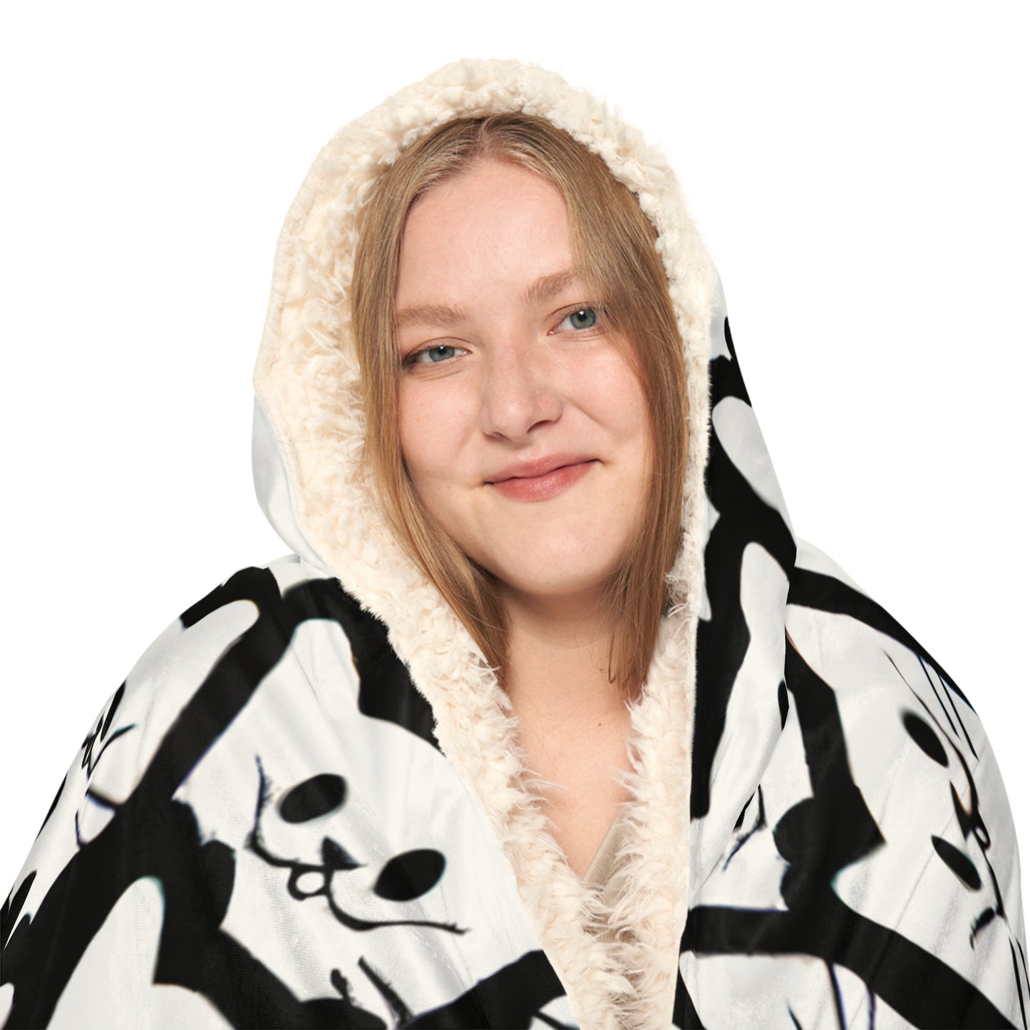 Rows of Cats Hooded Snuggle Blanket