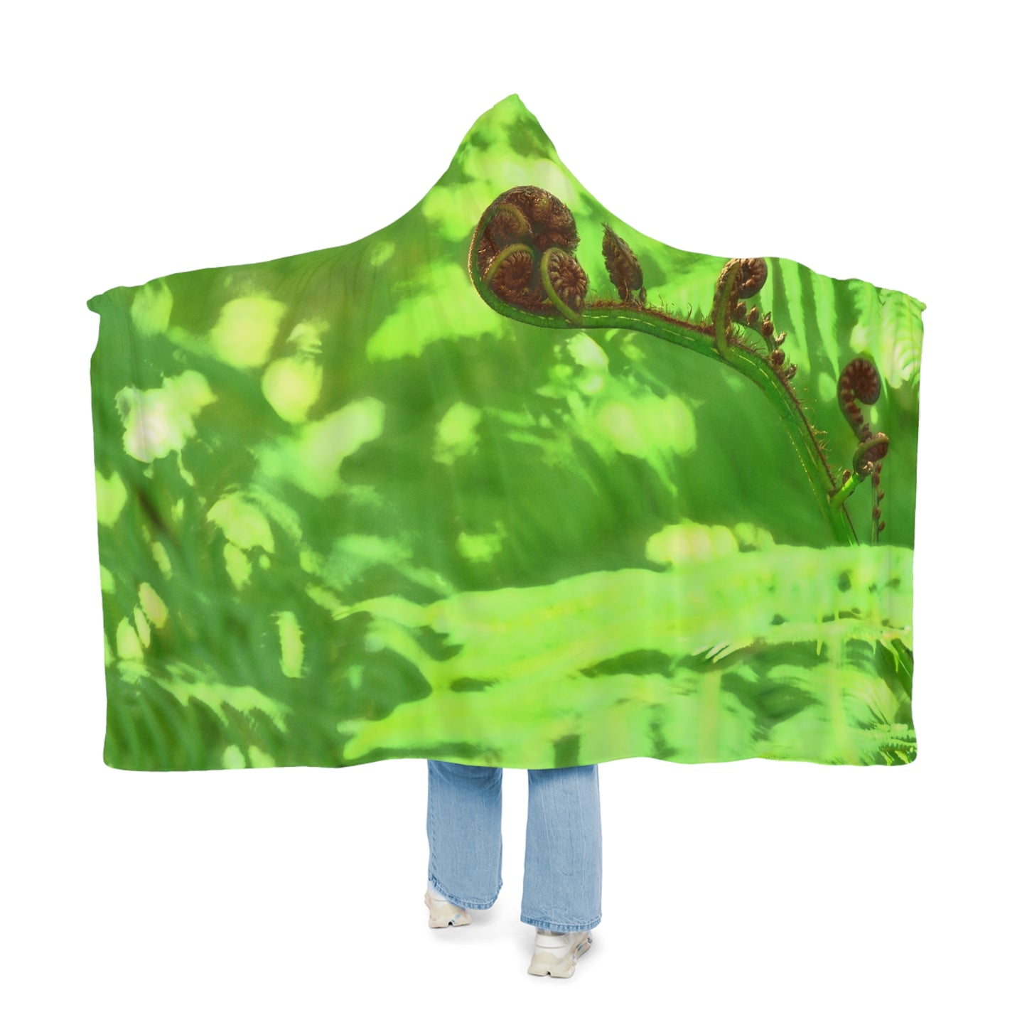 Koru / Fern Frond Hooded Snuggle Blanket
