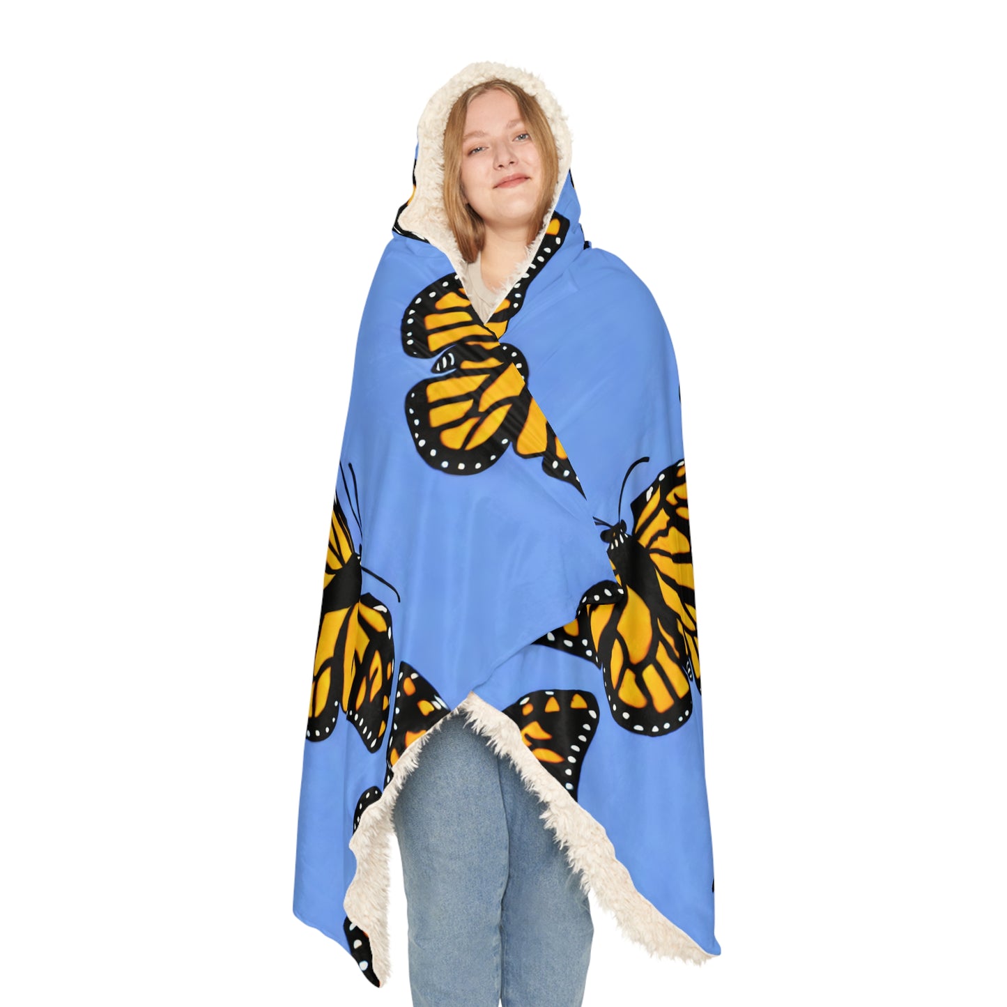 Monarch Butterfly Hooded Snuggle Blanket