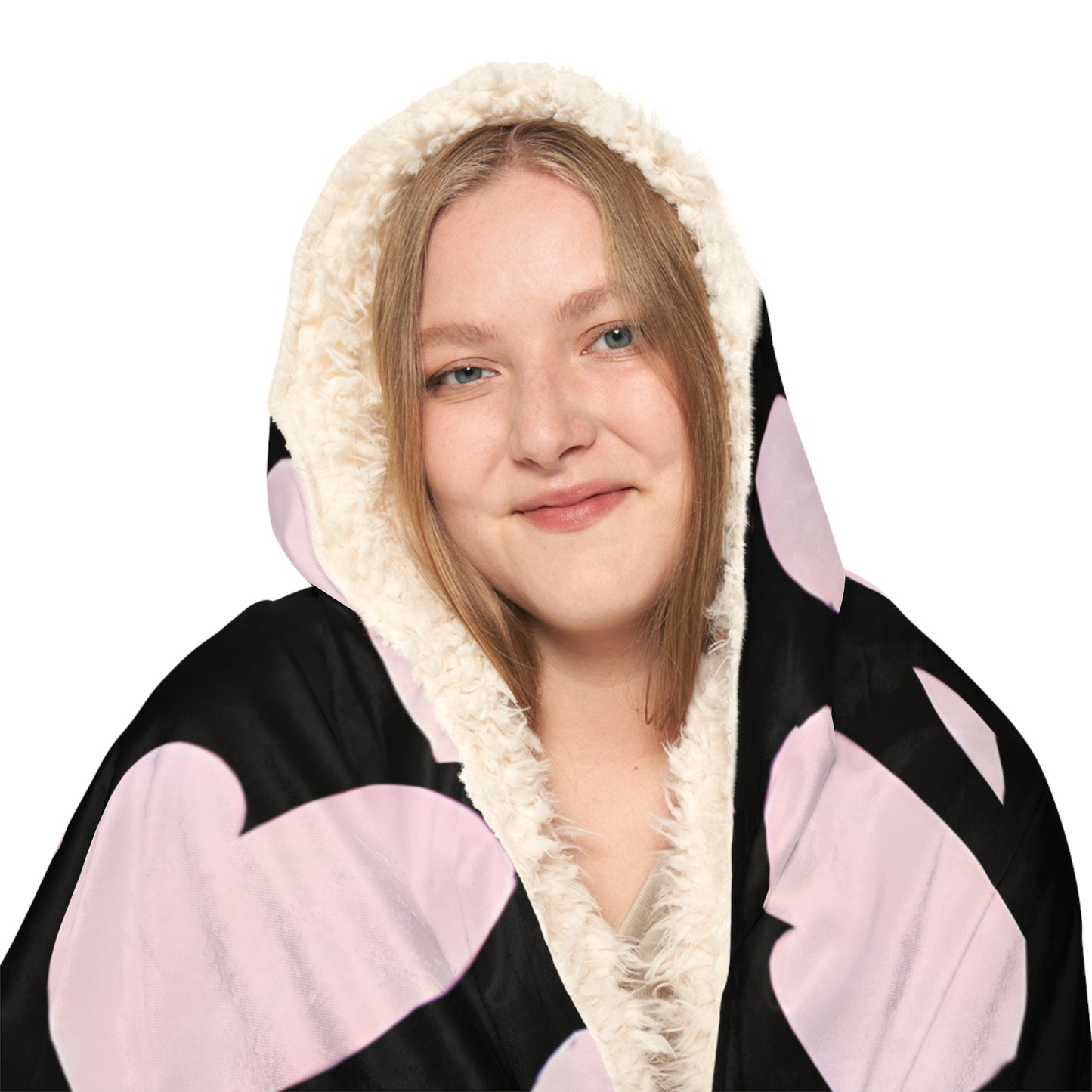 Pink Hearts Snuggle Blanket