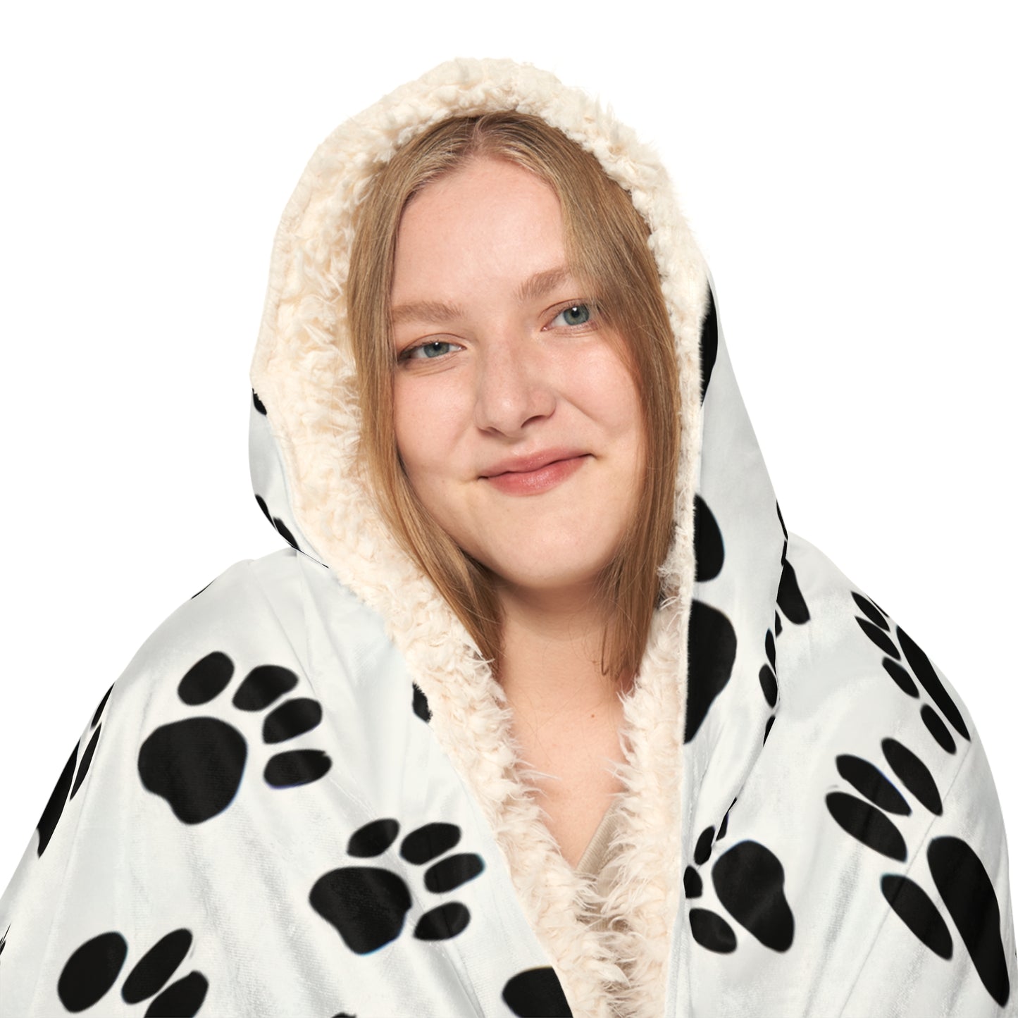 Paw Print Hooded Snuggle Blanket