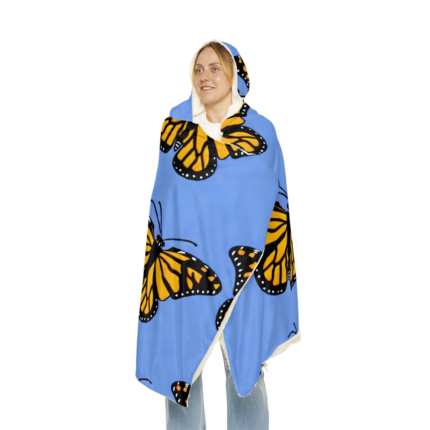 Monarch Butterfly Hooded Snuggle Blanket