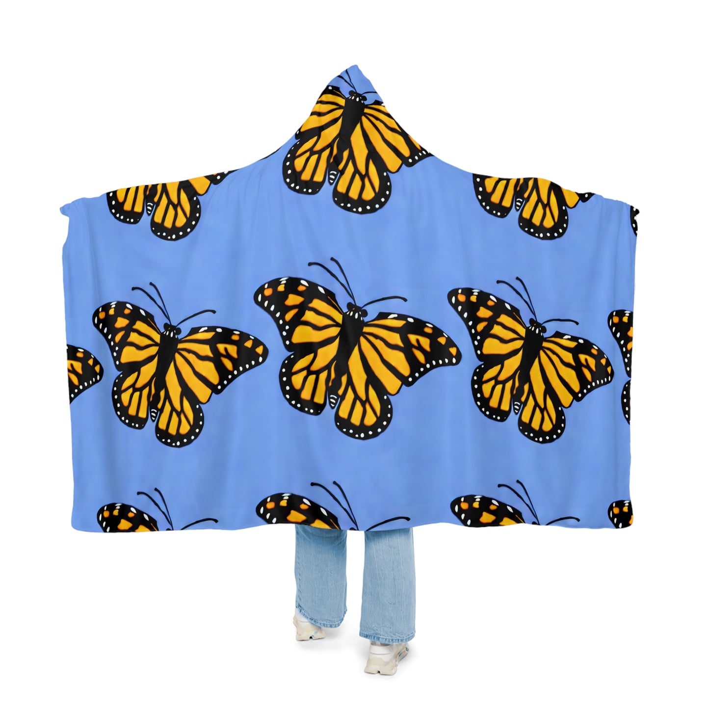 Monarch Butterfly Hooded Snuggle Blanket