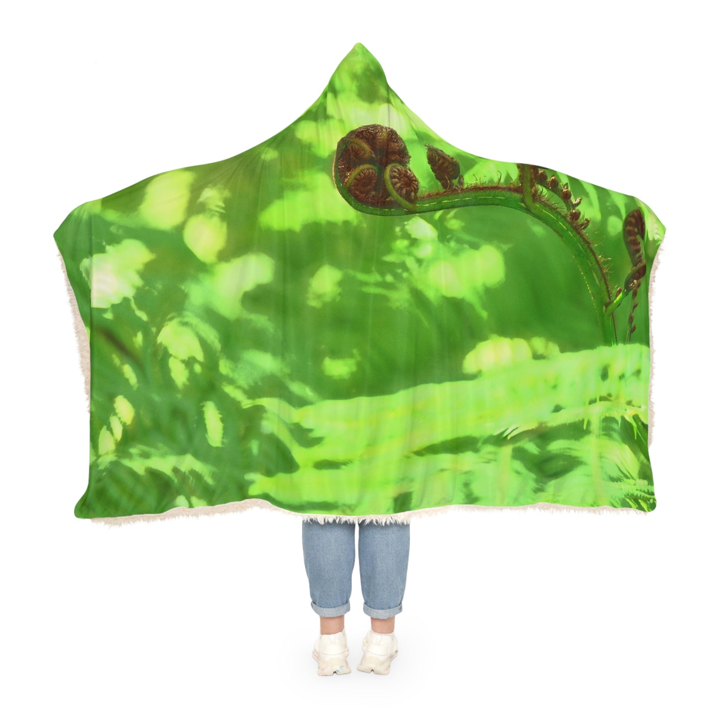 Koru / Fern Frond Hooded Snuggle Blanket