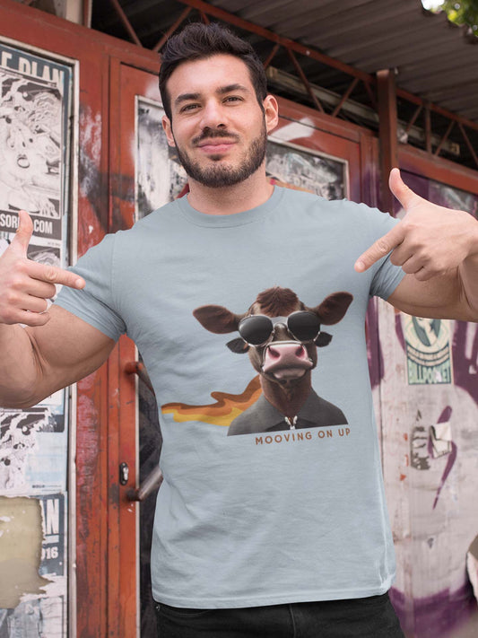 Mooving On Up Cow T-Shirt