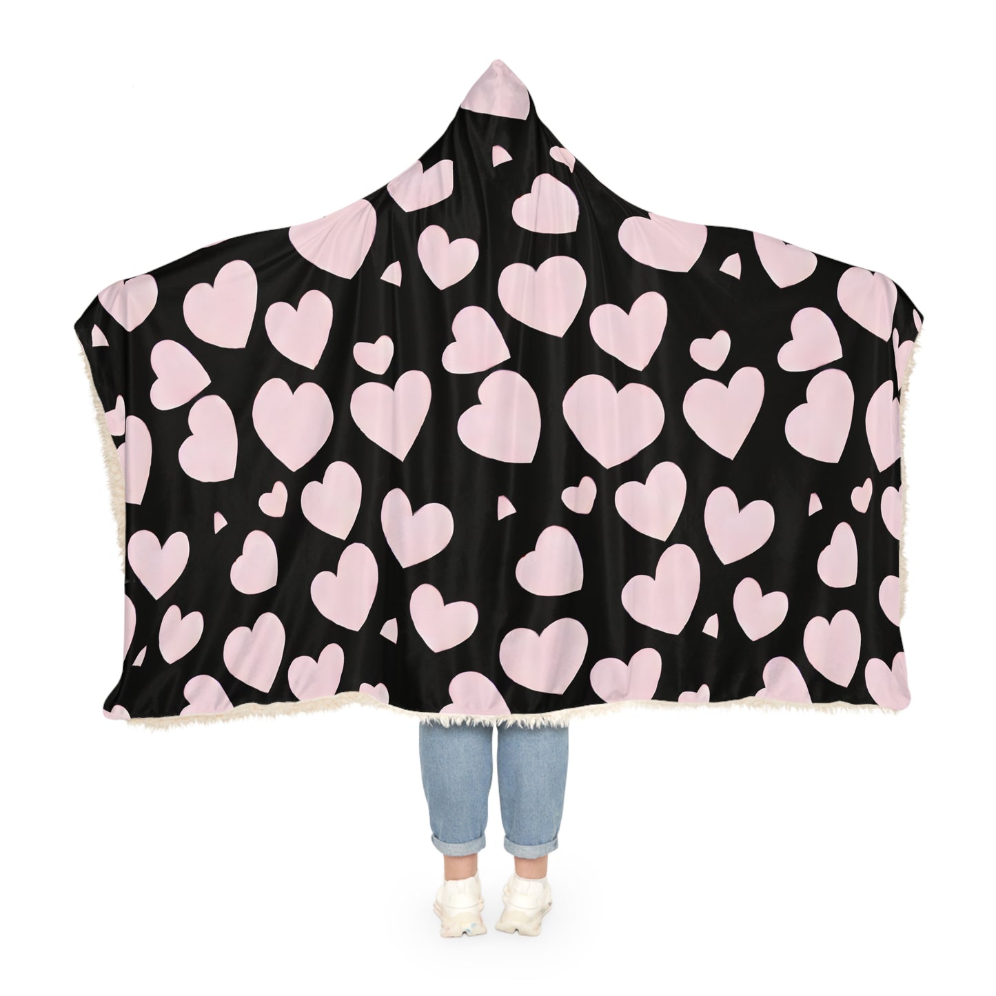 Pink Hearts Snuggle Blanket