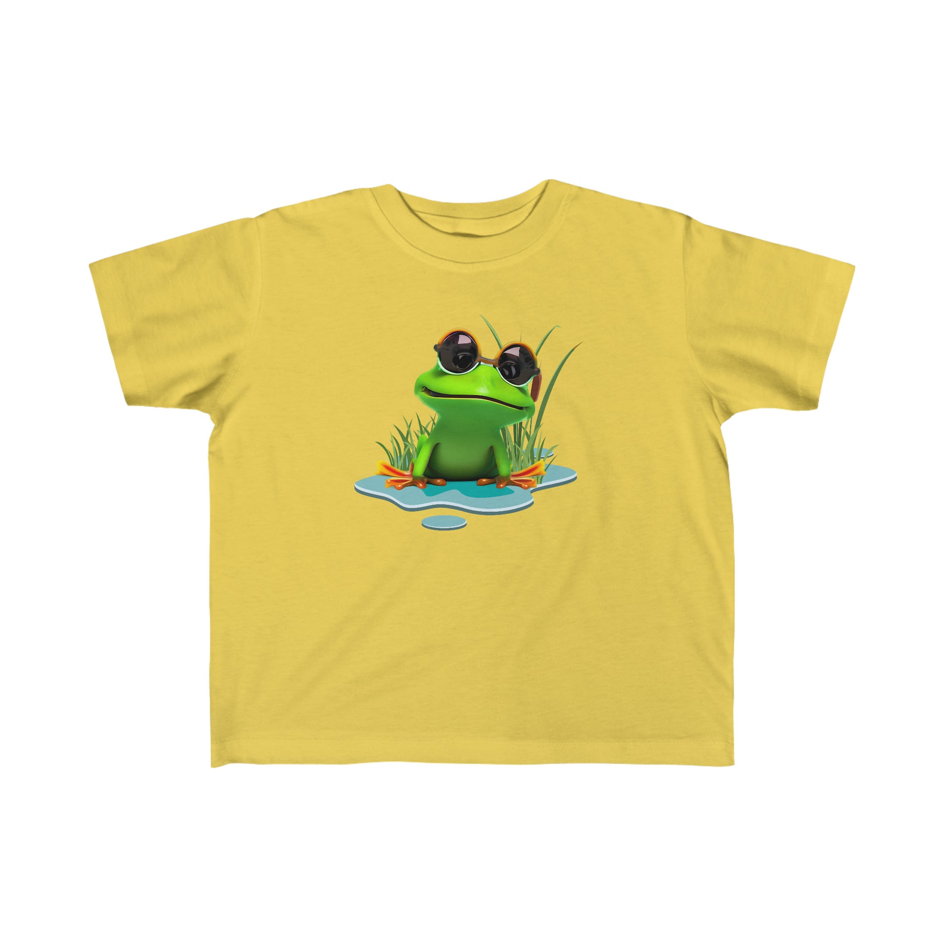 Hop to It Frog T-shirt in butter yellow