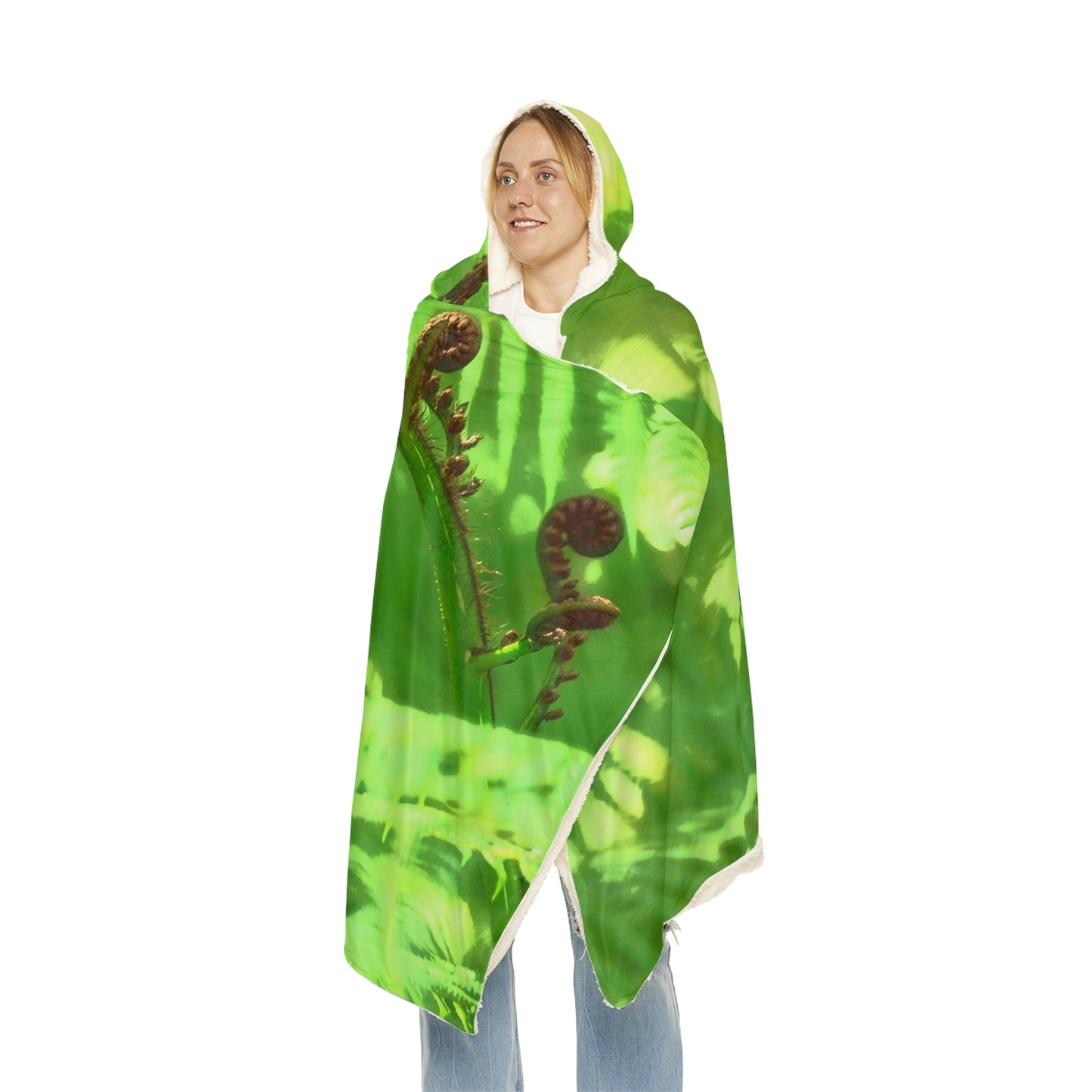 Koru / Fern Frond Hooded Snuggle Blanket