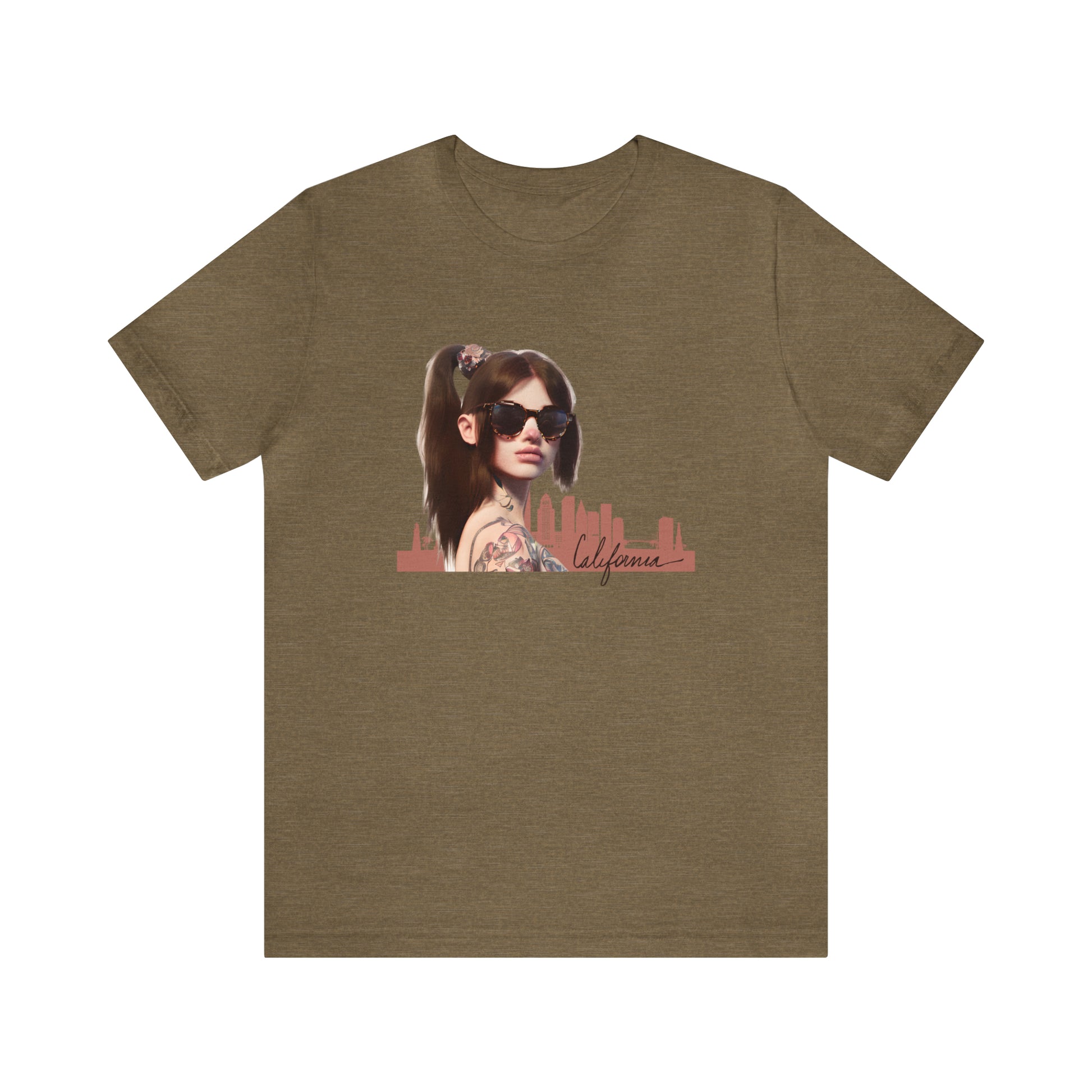 LA Woman T-Shirt in Heather Olive