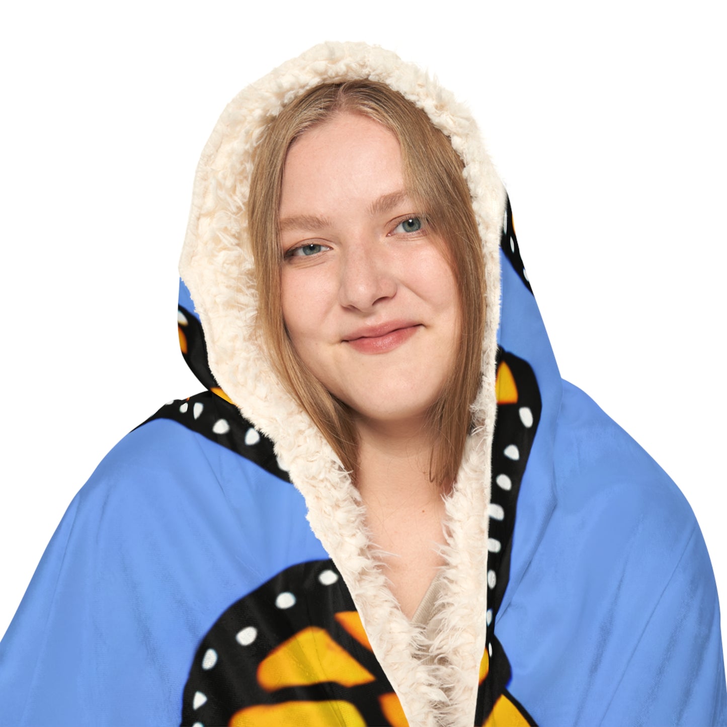 Monarch Butterfly Hooded Snuggle Blanket