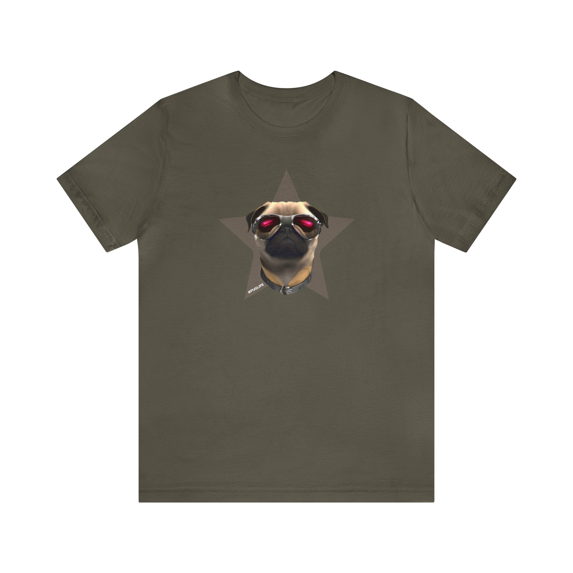 Pug Life T-Shirt in Army Green