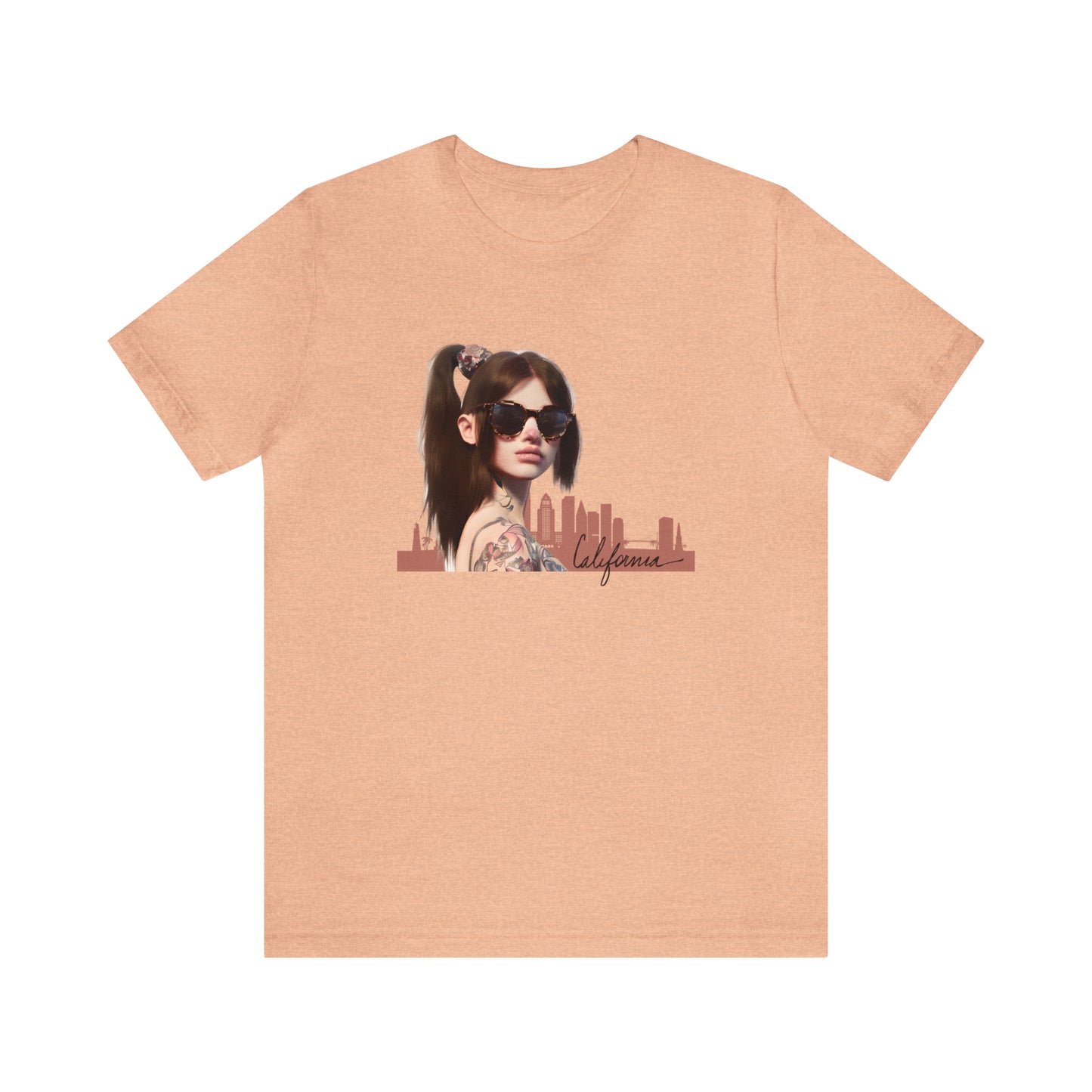 LA Woman T-Shirt in Heather Peach 