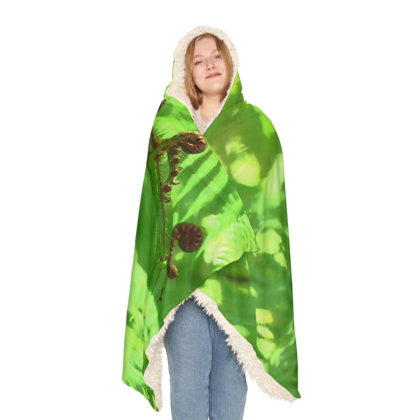 Koru / Fern Frond Hooded Snuggle Blanket
