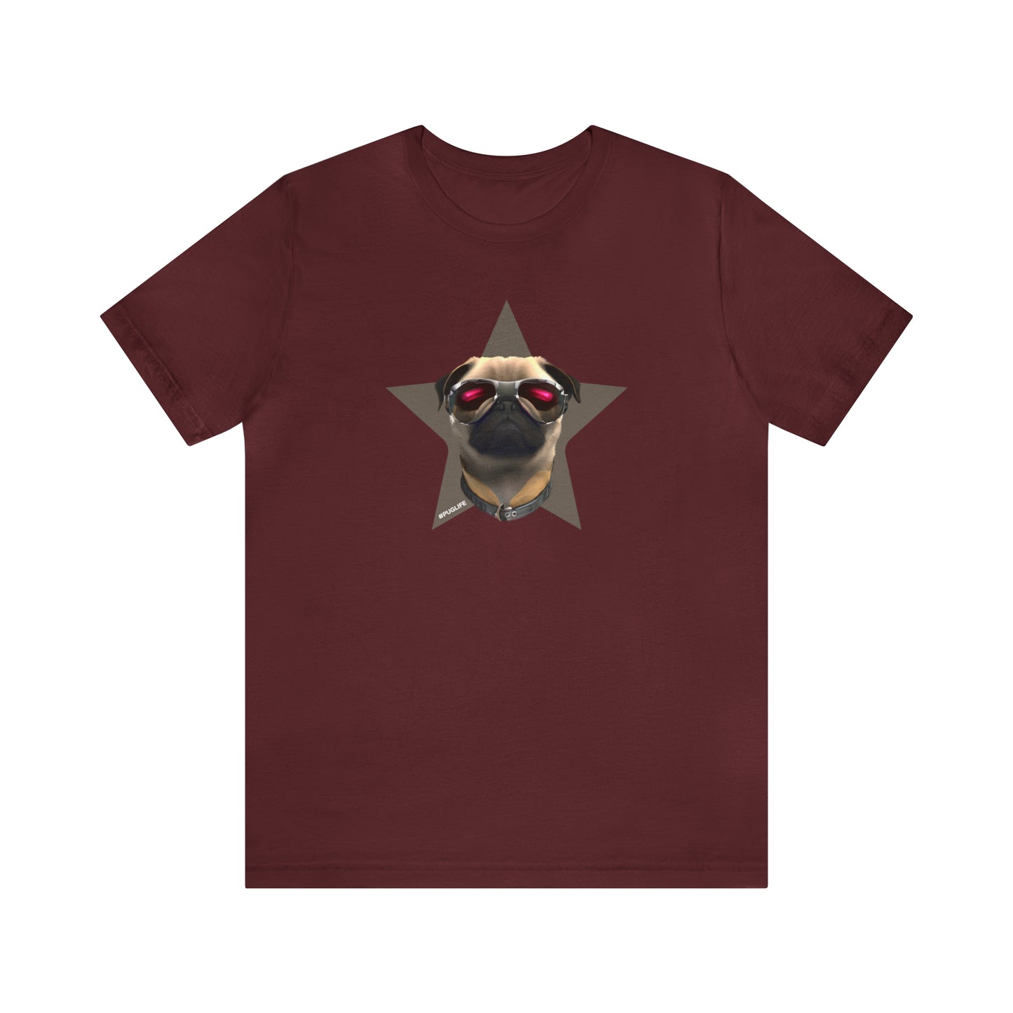 Pug Life T-Shirt in Maroon